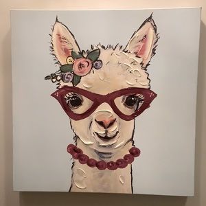 Lama with glasses